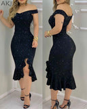 Rhinestone Embellished Women Dress