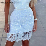 Cutout Lace Women Dress