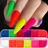 Fluorescent Pigment False Nails