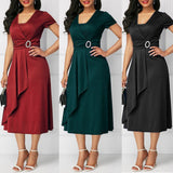 Solid Color Women Dress