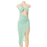 Cut Out Split Women Dress