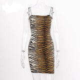 Mini Leopard Print Women Dress