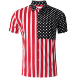 Blue Star Red  Men Shirt