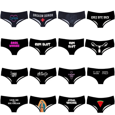 Hot I WANT YOU Print Women Underwear - armazonee Store