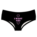 Hot I WANT YOU Print Women Underwear - armazonee Store