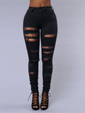 Ripped skinny denim jeans Women Pants - armazonee Store