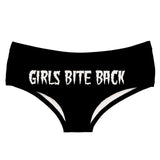 Letter Black Print cute Women Underwear - armazonee Store