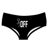 Letter Black Print cute Women Underwear - armazonee Store