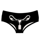 Letter Black Print cute Women Underwear - armazonee Store