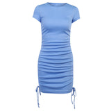 Short Drawstring  Women Dress