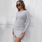 Short Drawstring  Women Dress