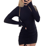 Short Drawstring  Women Dress