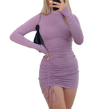 Short Drawstring  Women Dress